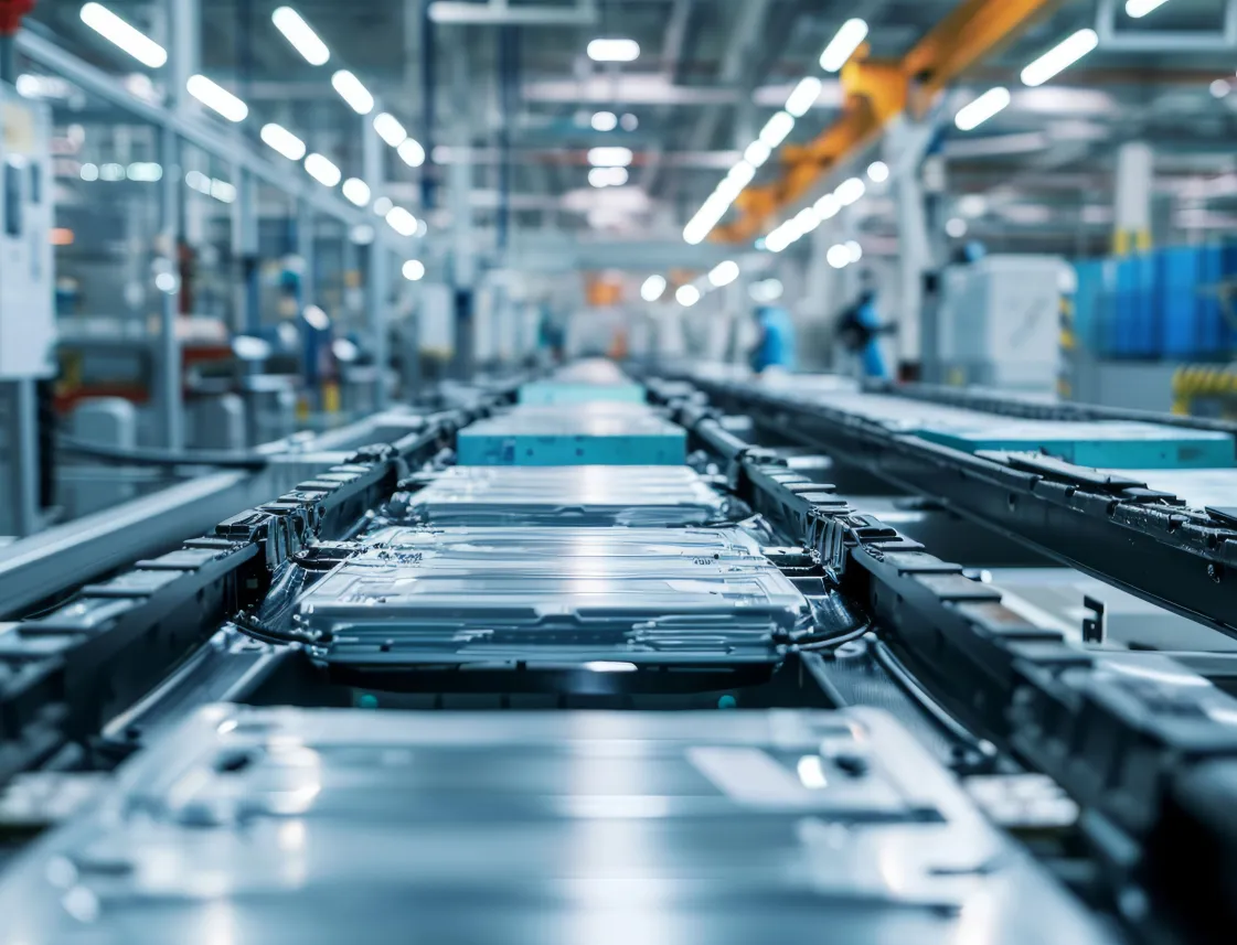 Automated production line in an electronics factory