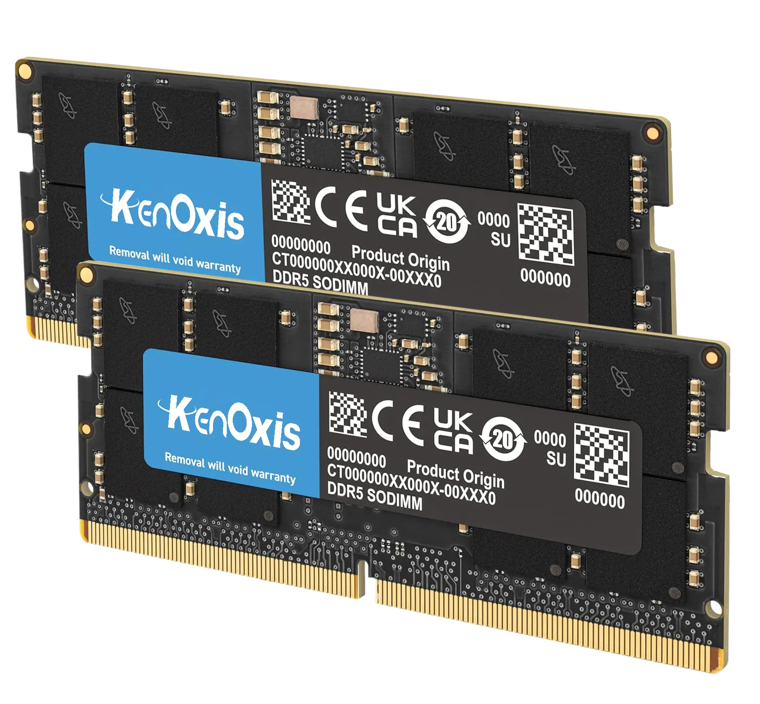 Two Kenoxis DDR5 SO-DIMM laptop memory modules