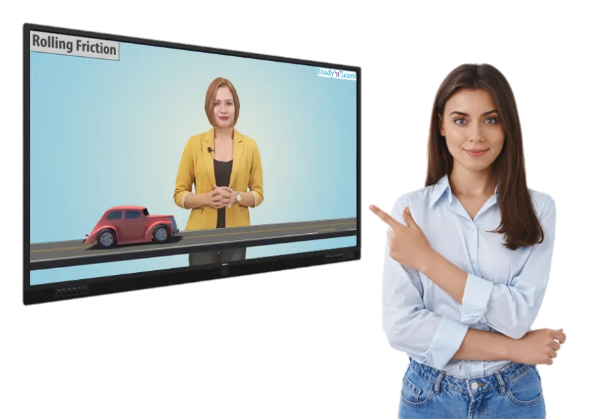 Teacher presenting a lesson on an interactive panel